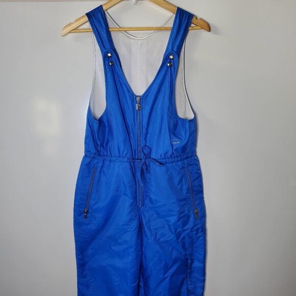 Vintage Bogner bright Blue lightweight snow overalls Size 10 - Picture 1 of 10
